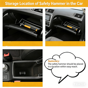 Martillo de Seguridad Multifuncional 2 en 1 para Automóvil - Herramienta de Escape de Emergencia, Rompeventanas y Martillo de Rescate Sólido para Vehículos - Product Image 3