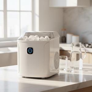 Machine à glaçons électrique portable 24H pour la maison, la cuisine, le bureau, l'hôtel, machine à glaçons en forme de balle avec fonction d'auto-nettoyage, boîtier en plastique - Product Image 4