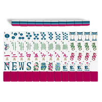 Collection MJTI Community : Tuiles de Mahjong Américain 160 pièces – Motifs artistiques Lanternes, Pagodes, Phénix et Dragons