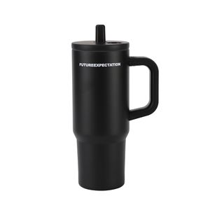 Mug de voyage 720 ml en acier inoxydable, isotherme sous vide, avec poignée, couvercle et paille, grande capacité - Product Image 1