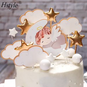 Il Tema di angelo Luna Stelle Del Bambino 1st Birthday Cake Topper <span class=keywords><strong>Set</strong></span> di Un Decorazione Della Torta Baby Shower bambini Rifornimenti Del Partito PQ857 - Product Image 5