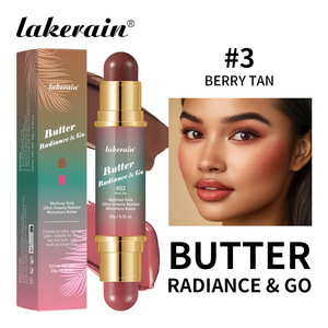 Lakerain Contour Blush Double Tête Multi-usages Effet Beurre Éclatant – Stick de Maquillage Hydratant pour Contour, Lèvres, Yeux et Joues - Product Image 3