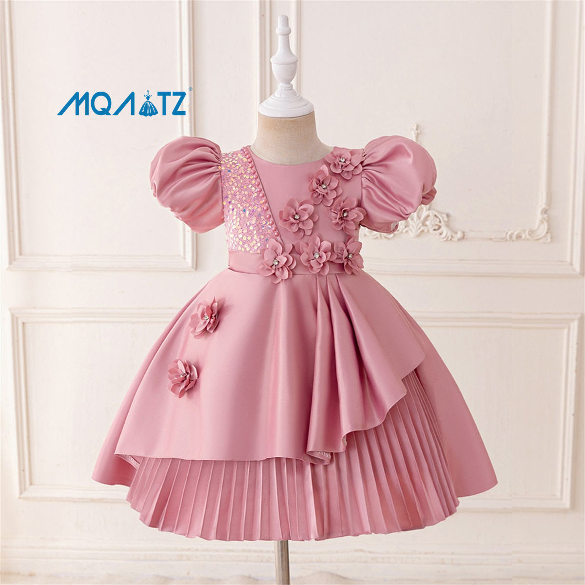 Month Baby Girl Party Dress 1-5 Years Old Baby Girl Flower Dress
