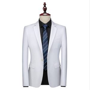 Clásico Primavera Otoño Estilo de negocios Punto Prom Novio Esmoquin Terno Masculino Tallas grandes Sólido <span class=keywords><strong>Color</strong></span> puro Chaqueta Traje - Product Image 1