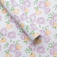Papier d'emballage pour bouquet de fleurs fraîches, papier kraft mat imperméable avec motif de petites fleurs pour l'emballage de cadeaux