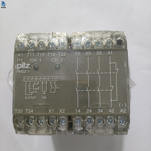 Dispositif de contrôle de relais de sécurité PNOZ1, module de circuit de sécurité 24V, composant de sécurité pour arrêt d'urgence - Product Image 1