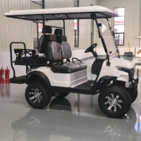 Voiturette de golf électrique surélevée 4 places avec batterie au lithium 48/60V, configuration personnalisée pour clubs, communautés et sites touristiques