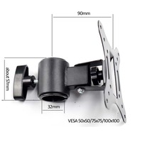 Pièces de montage de moniteur à mouvement complet LCD-3T de 15kg 10 "24" 27 "support mural LCD pivotant inclinable support de tuyau de moniteur VESA 75X75 100X100 50X50