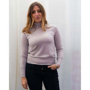 Women's 18 Gauge Turtleneck <b>Twinset</b> Sweater Casual Winter Rib Knit Embroidered Technics Front Logo Size XS Warm Print Pattern - Product Image 4