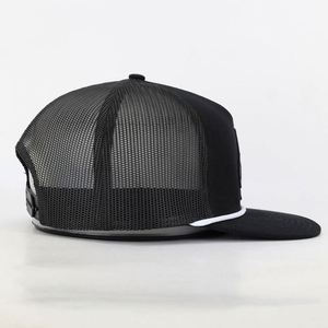 Gorra Trucker de Malla de Algodón de 5 Paneles al por Mayor con Logotipo Personalizado y Diseño a Rayas para Viajes y Deportes al Aire Libre - Product Image 5