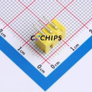 WAFER-XH2.54-3PWZ-H62 Wire-to-Board Pin Header Bent Lead Through Hole,P=2.54mm Connector 1x3P 2.5mm Right Angle Insert XH - Product Image 2