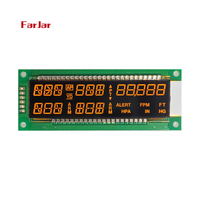 Display LCD Personalizzato VA a 7 Segmenti e 4 Cifre con Retroilluminazione LED, Angolo di Visione 6H, Temperatura Operativa -20~+70, Interfaccia Seriale a Due Linee