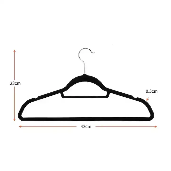 Factory Direct Sale Velvet Non-Slip Suit Clothes Hangers Gray Silver 100 Pack Ultra Thin S Hanger Velvet