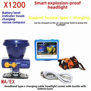 Mini Rechargeable 6000mAh LED <strong>Headlamp</strong> Industrial Waterproof High Power 10W Impact Resistant Underground Mining Lamp - Product Image 5