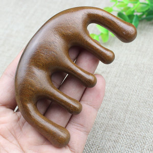 Five Tooth Wooden Hair Comb Redwood <b>U</b> Shape Handmade For <b>Men</b> Women Students Children Home Use - Product Image 4