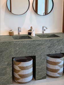 Cuarzo Verde Natural de Costa <span class=keywords><strong>Esmeralda</strong></span>, Brasil, Losas Del Mare, Encimeras Personalizadas, Cubiertas de Baño, Azulejos, Comedor, Lujo, Ecológico - Product Image 5
