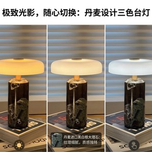 Marble Mushroom Desk Lamp <b>LED</b> Touch Control Rechargeable Battery Powered For Living Room Bedroom Bedside <b>Light</b> - Product Image 2