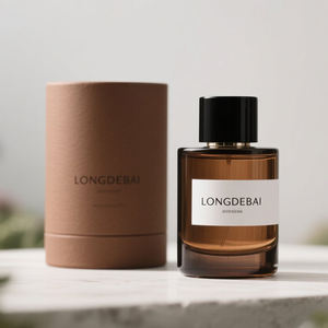 Vendita diretta della fabbrica quadrato piatto rotondo ambra bottiglia di vetro profumo 50ml 100ml 30ml bottiglia di profumo con scatola di imballaggio - Product Image 1