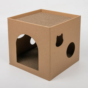 Heißer Verkauf Kratzbaum für Katzen, Interaktives Indoor-Haustierspielzeug, Kratzbox-Haus aus Pappe - Product Image 1