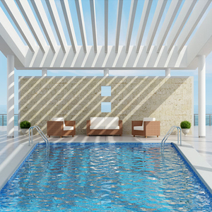 Pergolas électriques en aluminium réglables avec toit à lames orientables rétractables pour <span class=keywords><strong>couverture</strong></span> de piscine - Product Image 3