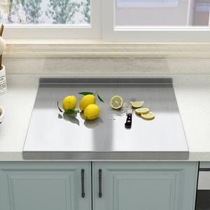 सिल्ली स्टेनलेस स्टील शीट धातु निर्माण कटिंग बोर्ड रसोई और पैनल बेकिंग आटा घुटने टेकना पैड कस्टम आकार लोगो के साथ - Product Image 2