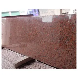 Natural Red Granite Wall Covering Cladding Granite Natural Stone Big Slabs For Wall Manufacture From India