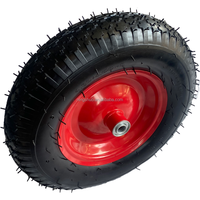 NSPM7024 Taille standard OEM 16 "4.80/4.00-8 Roue de brouette gonflable Roue pneumatique remplie d'air