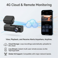 Caméra embarquée 4G 2K à double objectif, prête à l'emploi en gros, avec application intelligente, visualisation en direct à distance, suivi GPS et surveillance de stationnement du véhicule