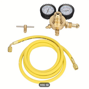 Kit régulateur de pression d'azote en laiton avec tuyau CGA580 pour soudage, découpe, usage en laboratoire, 0-4 bars, monophasé WQ 001 - Product Image 5