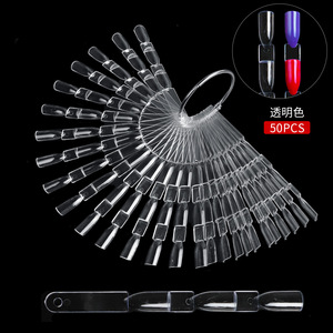 50 échantillons de couleurs d'ongles en forme d'éventail, carte de présentation de couleurs, présentoir pour la pratique des faux ongles et la manucure - Product Image 6