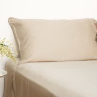 Ensemble de literie en lyocell 100% autrichien LF 400T tissé en gros, soyeux et rafraîchissant, taille OEM, couleur, qualité hôtelière, drap plat, housse de couette