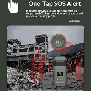 Radio Dinamo Portátil Impermeable para Exteriores con Manivela, Lámpara <span class=keywords><strong>Solar</strong></span>, Linterna LED Recargable para Camping - Product Image 5