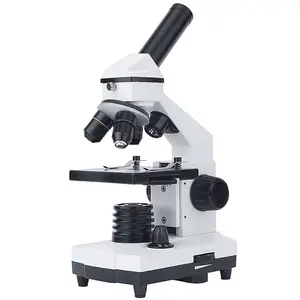 100-1000X batería AC fuente de alimentación principiante Kit de microscopio biológico micro microscopio para reparación móvil microscopio digital