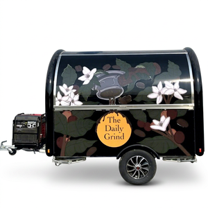 Multifunctional Electric Four-Wheel Stall Food Cart for Milk Tea Coffee Ice Cream Fast Food Hotdogs Chips More - Product Image 1