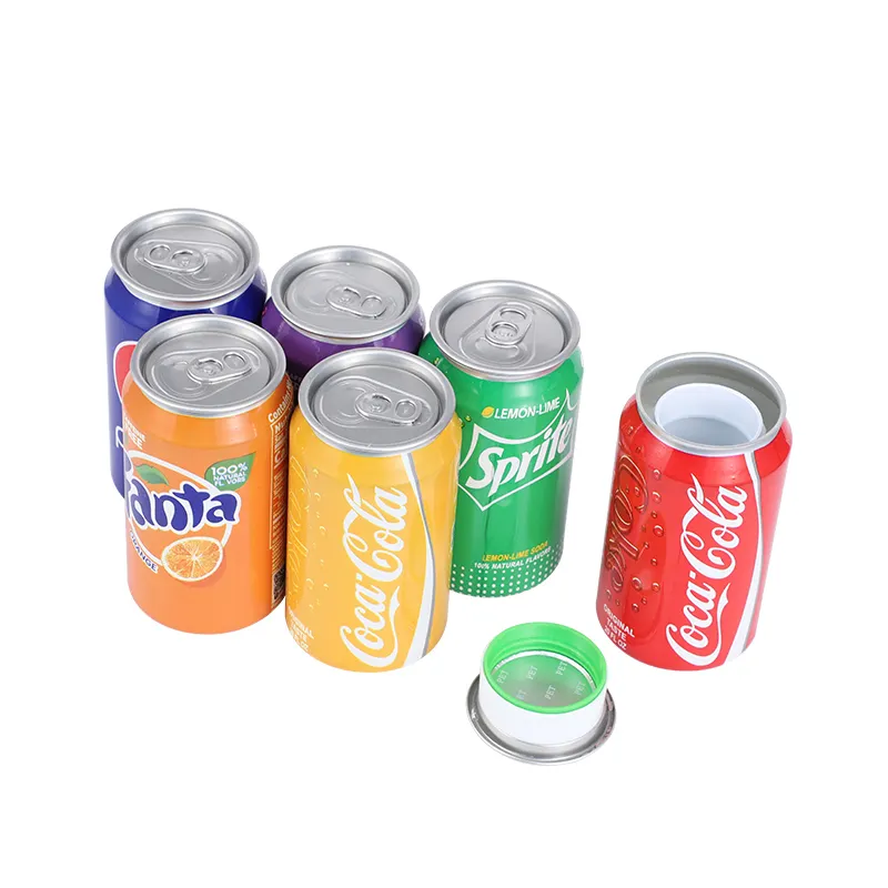 HOT Factory Wholesale Fanta Coke Sprite Can Shape Aluminum Moisture-proof Insulated Storage Tank with Cover