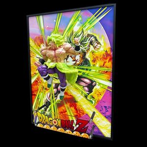 DRAGON BAII Super Saiyan 4 Broli Figure d'anime en 3D stéréoscopique encadrée, peinture créative, ornement de bureau et de mur - Product Image 5