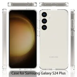 Precio barato cubierta del teléfono móvil Tpu PC suave transparente claro a prueba de golpes fundas de teléfono móvil para Samsung S24 Plus Ultra