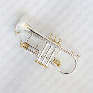 Chuyên nghiệp bạc mạ vàng phù hợp cơ thể đồng thau cupronickel Slide EB gây nên Soprano <span class=keywords><strong>Cornet</strong></span> với trường hợp khó khăn để bán - Product Image 2