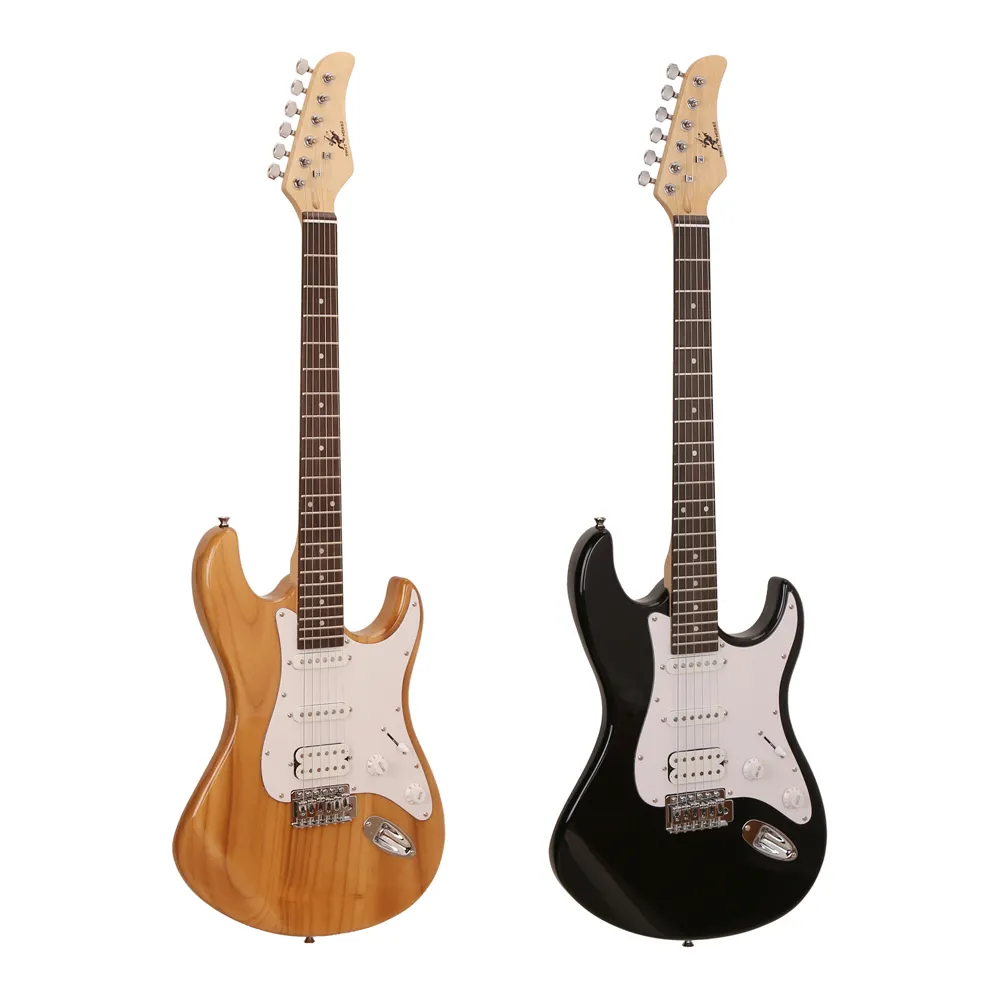 Atacado OEM Instrumento Musical ST Estilo Preço barato Guitarra elétrica Basswood corpo guitarra elétrica ST guitarra