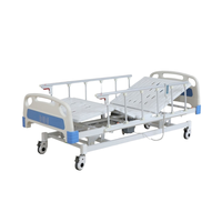 Lit médical réglable à double manivelle HOCHEY, mobilier médical économique, lit d'hôpital durable en acier inoxydable