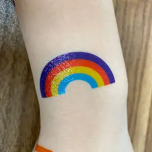 Custom Design Regenboog Tijdelijke Tattoos Stickers Voor Kid Groothandel Niet-giftig Bulk Huid Tattoo Sticker Vel