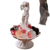 Diffuseur d'arômes en pierre de cristal Creative Goddess Fountain, diffuseur de parfum sans flamme, coffret cadeau d'huiles essentielles, ornement énergétique