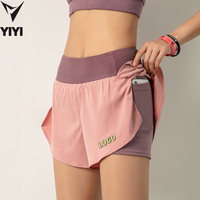 Shorts Deportivos Personalizados para Mujer, Transpirables, con Elasticidad en Cuatro Direcciones, Banda Elástica Ajustable, Secado Rápido y Bolsillo Interior