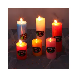 Private Label Vegan Soy Wax Pillar Candles With Essential Oils Flottante Bougie Color Candle Wholesale Condition Stick Shape