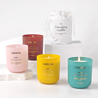 Benutzer definierte Luxus Aroma therapie Soja Duftglas Glas Kerze Home Decor Private Label Natürliches Pflanzen wachs Gel Paraffin Wachs Bulk