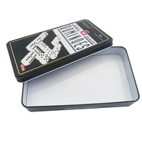 Boîte à dominos en fer blanc personnalisée pour l'emballage des jeux d'échecs, boîte artisanale rectangulaire recyclable