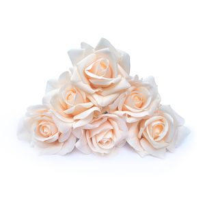ดอกกุหลาบผ้าไหมหัวเดียวแบบใหม่สำหรับทำผนังดอกไม้ - Product Image 2