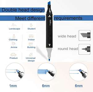 Dual Tip Alkohol basierter Markierung stift 80/168/262 Farben Twin Marker Permanent Art Sketch Drawing Marker Pen für die Schule - Product Image 6