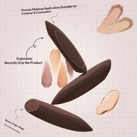 PROMO EXCEPTIONNELLE : Éponge double usage (humide et sèche) en forme d'alien, résistante et absorbante, pour fond de teint et highlighter, motif sac imprimé