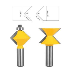 90 Degree <strong>Edge</strong> Banding Assembly <strong>Router</strong> <strong>Bit</strong> Woodworking Milling Cutter Carbide <strong>Bit</strong> for Wood Trimming and Slotting Tool - Product Image 1